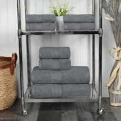 Cotton Highly Absorbent Solid Assorted 8-Piece Towel Set - Blue Nile Mills -Home Decor Store GUEST 6d4f9512 b518 4e5f a3bb 82c798f25f5c