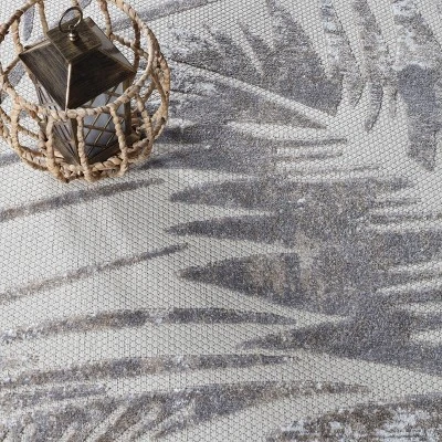 Tropical Leaves Coastal Indoor Outdoor Runner Or Area Rug By Blue Nile Mills 5 Tropical Leaves Coastal Indoor Outdoor Runner Or Area Rug By Blue Nile Mills - Image 4