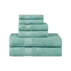 Modern Solid Classic Premium Luxury Cotton 6 Piece Bath, Face, And Hand Towel Set By Blue Nile Mills -Home Decor Store GUEST 74a36d41 33e3 4da1 ab81 2d3d6d4a09bb