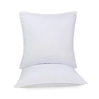 Down Alternative Brushed Microfiber Hypoallergenic Square Solid Medium Weight Euro Bed Pillows, 26" X 26", Set Of 2 By Blue Nile Mills 5 Down Alternative Brushed Microfiber Hypoallergenic Square Solid Medium Weight Euro Bed Pillows, 26" X 26", Set Of 2 By Blue Nile Mills - Image 3