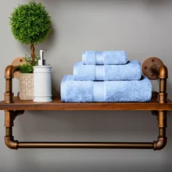 Premium Cotton 800 GSM Heavyweight Plush Luxury 3 Piece Bathroom Towel Set By Blue Nile Mills -Home Decor Store GUEST 788e0b17 6a07 43e8 8a2a 786cf66db040