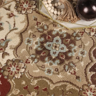 Traditional Ornamental Floral Formal Indoor Area Rug Or Runner By Blue Nile Mills 6 Traditional Ornamental Floral Formal Indoor Area Rug Or Runner By Blue Nile Mills - Image 4