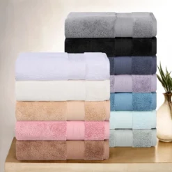 Luxury Cotton Heavyweight Solid Plush Towel Set By Blue Nile Mills -Home Decor Store GUEST 7f327545 95e6 4a9b a11a 601b23b13995