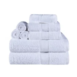 8 Piece Assorted Bath Towel Set, Rayon From Bamboo And Cotton, Ultra-Soft Plush Quick Drying, Solid Terry Towels With Dobby Border By Blue Nile Mills -Home Decor Store GUEST 83e1dbdb 00fc 4bd3 92cd bf5376ce56e1