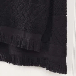 Cotton Geometric Jacquard Plush Soft Absorbent Bath Towel Set By Blue Nile Mills -Home Decor Store GUEST 845e169c 2cc8 4ebb b53e e6dc26556981