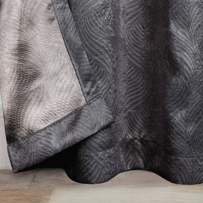 Modern Geometric Waves Blackout Curtain Set With 2 Panels And Rod Pockets By Blue Nile Mills 5 Modern Geometric Waves Blackout Curtain Set With 2 Panels And Rod Pockets By Blue Nile Mills - Image 3