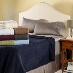 Basketweave All-Season Bedding Cotton Blanket Bedding Set By Blue Nile Mills -Home Decor Store GUEST 863ee6fe 1671 4883 aa31 c2279025a03a