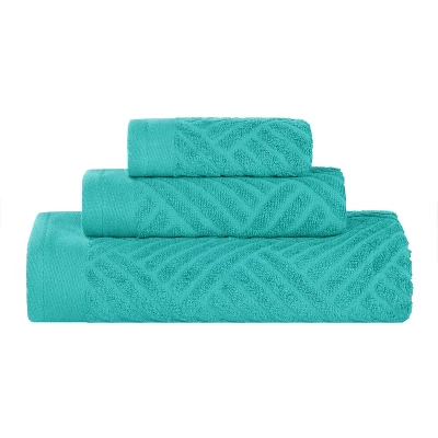 Basketweave Luxury Egyptian Cotton Jacquard 3 Piece Assorted Towel Set By Blue Nile Mills 17 Basketweave Luxury Egyptian Cotton Jacquard 3 Piece Assorted Towel Set By Blue Nile Mills - Image 15