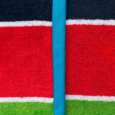 Rainbow Striped Cotton Oversized Reversible Beach Towel Set Of 2 By Blue Nile Mills 7 Rainbow Striped Cotton Oversized Reversible Beach Towel Set Of 2 By Blue Nile Mills - Image 5