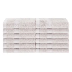 Plush And Highly Absorbent Rayon From Bamboo Blend Solid 12-Piece Face Towel, Quick Drying And Soft Set By Blue Nile Mills -Home Decor Store GUEST 8ad15590 8692 442d ac48 063ddf945428