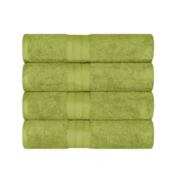 Cotton Solid Highly-Absorbent 4-Piece Bath Towel Set By Blue Nile Mills -Home Decor Store GUEST 8b019ea9 bfe7 4451 b646 ed8746718690