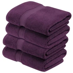 Premium Cotton 800 GSM Heavyweight Plush Luxury 4 Piece Bathroom Towel Set By Blue Nile Mills -Home Decor Store GUEST 8b8b8e88 5532 4f68 b71b 4c8e2b52baef