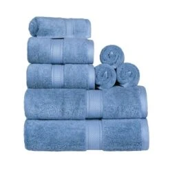 Luxury Premium Cotton 800 GSM Highly Absorbent 8 Piece Ultra-Plush Solid Towel Set By Blue Nile Mills -Home Decor Store GUEST 8db04a6e 04fb 430a 805a d208a3edec2c