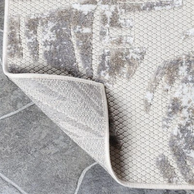 Tropical Leaves Coastal Indoor Outdoor Runner Or Area Rug By Blue Nile Mills 4 Tropical Leaves Coastal Indoor Outdoor Runner Or Area Rug By Blue Nile Mills - Image 3