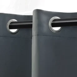 Classic Modern Solid Room Darkening Blackout Curtains, Grommets, Set Of 2 By Blue Nile Mills