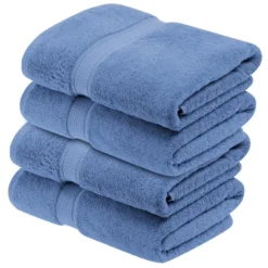 Premium Cotton 800 GSM Heavyweight Plush Luxury 4 Piece Bathroom Towel Set By Blue Nile Mills -Home Decor Store GUEST 90a6055e f880 4bef 8738 4e8ef4f0eca8