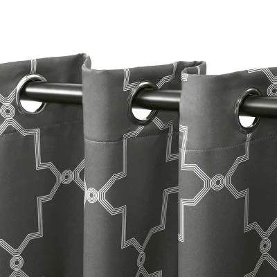 Vintage Geometric Trellis Room Darkening Blackout Curtains, Set Of 2 By Blue Nile Mills 3 Vintage Geometric Trellis Room Darkening Blackout Curtains, Set Of 2 By Blue Nile Mills