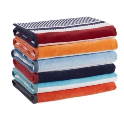 Textured Cotton Oversized Stripe Beach Towels (Set Of 2) By Blue Nile Mills -Home Decor Store GUEST 94bf334d 4f51 4240 8a98 97476f292317