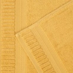 Ribbed Textured Border Zero Twist Cotton Medium Weight Towel Set By Blue Nile Mills -Home Decor Store GUEST 9819d583 5826 4620 bcfd ecbd898b0510