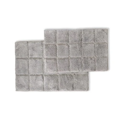 Plush And Absorbent Non-Slip Cotton Checkered 2-Piece Bath Rug Set By Blue Nile Mills 11 Plush And Absorbent Non-Slip Cotton Checkered 2-Piece Bath Rug Set By Blue Nile Mills - Image 9