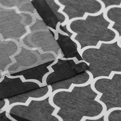 Trellis Geometric Sheer Grommet-Top Curtain Panels By Blue Nile Mills 5 Trellis Geometric Sheer Grommet-Top Curtain Panels By Blue Nile Mills - Image 3