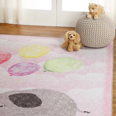 Nursery Elephant Colorful Kids Playroom Indoor Area Rug By Blue Nile Mills 8 Nursery Elephant Colorful Kids Playroom Indoor Area Rug By Blue Nile Mills - Image 6