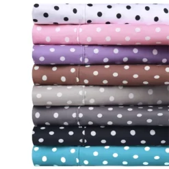 Polka Dot Cotton Blend Deep Pocket Bed Sheet Set By Blue Nile Mills 13 Polka Dot Cotton Blend Deep Pocket Bed Sheet Set By Blue Nile Mills -Home Decor Store GUEST 9b02bb8b 5425 4457 9721 06f731eeb2ed