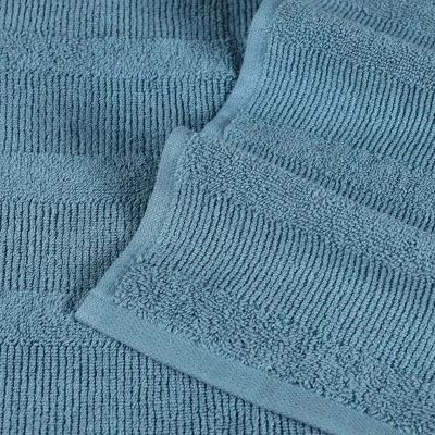 Ribbed Cotton Highly Absorbent Medium Weight Bath Towels, Set Of 3 By Blue Nile Mills 4 Ribbed Cotton Highly Absorbent Medium Weight Bath Towels, Set Of 3 By Blue Nile Mills - Image 2