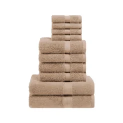 Premium Cotton 800 GSM Heavyweight Plush Luxury 10 Piece Bathroom Towel Set By Blue Nile Mills -Home Decor Store GUEST 9eb77faa 1cbe 4df3 b02a ad01c95a9b31