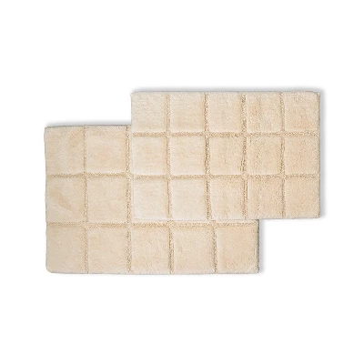 Plush And Absorbent Non-Slip Cotton Checkered 2-Piece Bath Rug Set By Blue Nile Mills 12 Plush And Absorbent Non-Slip Cotton Checkered 2-Piece Bath Rug Set By Blue Nile Mills - Image 10