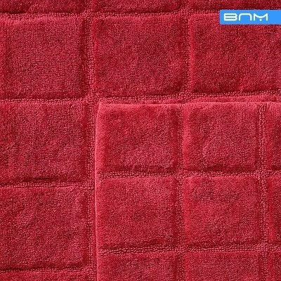 Plush And Absorbent Non-Slip Cotton Checkered 2-Piece Bath Rug Set By Blue Nile Mills 4 Plush And Absorbent Non-Slip Cotton Checkered 2-Piece Bath Rug Set By Blue Nile Mills - Image 2