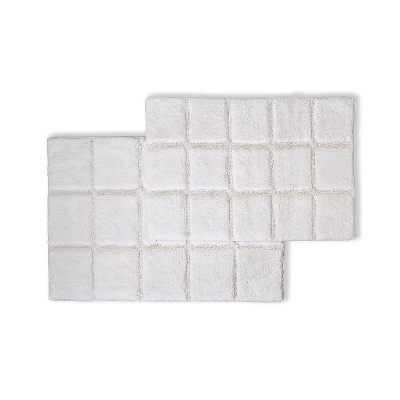 Plush And Absorbent Non-Slip Cotton Checkered 2-Piece Bath Rug Set By Blue Nile Mills 16 Plush And Absorbent Non-Slip Cotton Checkered 2-Piece Bath Rug Set By Blue Nile Mills - Image 14