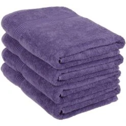 Classic Cotton Absorbent And Quick-Drying 4-Piece Bath Towel Set By Blue Nile Mills -Home Decor Store GUEST a2450ab0 6b1c 4310 9e8a 3dfaddfdb166