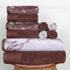 100% Cotton Medium Weight Marble Solid Assorted Towels By Blue Nile Mills