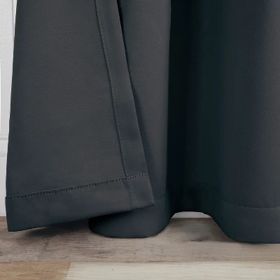 Classic Modern Solid Room Darkening Blackout Curtains, Grommets, Set Of 2 By Blue Nile Mills 4 Classic Modern Solid Room Darkening Blackout Curtains, Grommets, Set Of 2 By Blue Nile Mills - Image 2