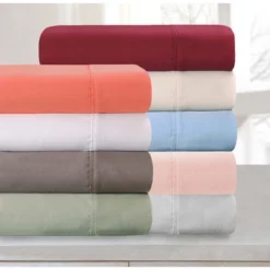 Luxury 700 Thread Count Premium Cotton Sheet Set, Modern Solid Deep Pocket, Includes: One Flat, One Fitted, And Two Pillowcases By Blue Nile Mills -Home Decor Store GUEST a8422485 083b 438c 8c93 014112370b19