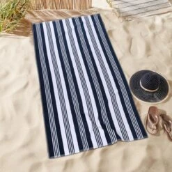 Maui Striped Cotton Oversized Reversible Beach Towel By Blue Nile Mills -Home Decor Store GUEST acc85251 5816 4130 afc7 3a90e07d9d52