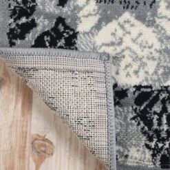 Modern Damask Indoor Area Rug Or Runner - Blue Nile Mills -Home Decor Store GUEST b09d4771 ae94 472c a97e 9af443bb7218