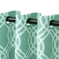 Ribbon Geometric Blackout 2-Piece Curtain Panel Set, Sun-Blocking, Thick, Versatile, And Wrinkle-Resistant By Blue Nile Mills