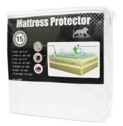 Hypoallergenic And Waterproof Cotton Blend Mattress Protector By Blue Nile Mills