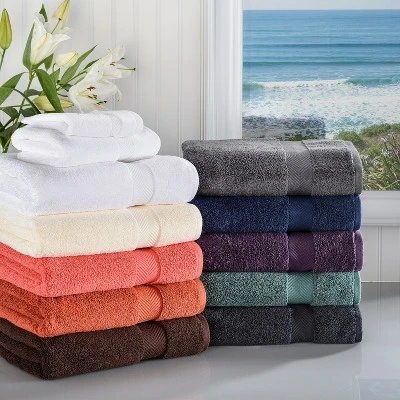 Contemporary Quick-Drying Zero-Twist Cotton 3-Piece Towel Set By Blue Nile Mills 4 Contemporary Quick-Drying Zero-Twist Cotton 3-Piece Towel Set By Blue Nile Mills - Image 2