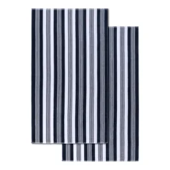 Maui Striped Cotton Oversized Reversible Beach Towel By Blue Nile Mills -Home Decor Store GUEST bbf1185f 41ac 4a27 b3bf a1db78f417d8