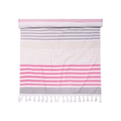 Cotton Oversized Striped Fouta Beach Towel With Tassels By Blue Nile Mills -Home Decor Store GUEST c169e1e0 0c0a 4a21 8b21 1495179d7b85
