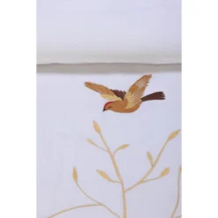 Embroidered Modern Bird And Nature Cotton Duvet Cover And Pillow Sham Set - Blue Nile Mills -Home Decor Store GUEST c1d8f1c3 5b02 41b2 ae96 33877a43c7ce