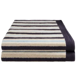 Cotton Modern Stripe 2-Piece Bath Sheet Set By Blue Nile Mills -Home Decor Store GUEST c1ec020f ffc0 4c58 8dd4 23de50c91cb2