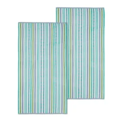 Textured Cotton Oversized Stripe Beach Towels (Set Of 2) By Blue Nile Mills -Home Decor Store GUEST ca28ca56 e0b2 4ded b699 c4f3c7709673