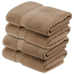 Premium Cotton 800 GSM Heavyweight Plush Luxury 4 Piece Bathroom Towel Set By Blue Nile Mills -Home Decor Store GUEST ca4c6988 2136 493d be44 1b010d78da31