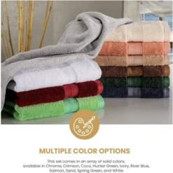 Plush And Highly Absorbent Greenbury Rayon From Bamboo And Cotton Blend Plush And Durable Modern Assorted 6-Piece Towels Set By Blue Nile Mills -Home Decor Store GUEST ce61e2a1 d66d 499a a653 c935b9df30d1
