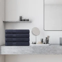 Modern Solid Classic Premium Luxury Cotton 6 Piece Hand Towel Set By Blue Nile Mills