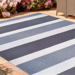 Modern Classic Coastal Stripes Indoor/ Outdoor Area Rug By Blue Nile Mills -Home Decor Store GUEST d474982a 9574 4881 99bb a1cae3823d21